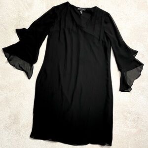 Super Black Silky Flowy Dress